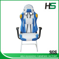 Blanc et bleu Cool Tone style Racing Chair avec des accoudoirs durables